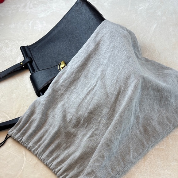 Elegant ANTONIO MELANI Black Leather Tote Bag Handbag